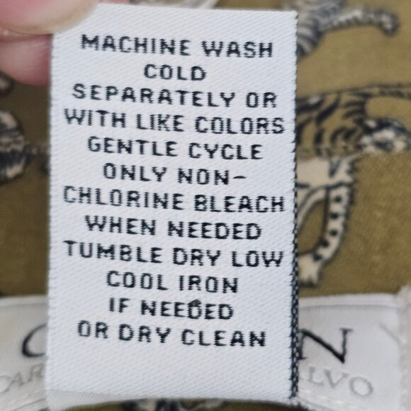 Women Designer Antique Revival Cat Gold Business Casual CarmenMarcValvo Shirt XS - Picture 8 of 9